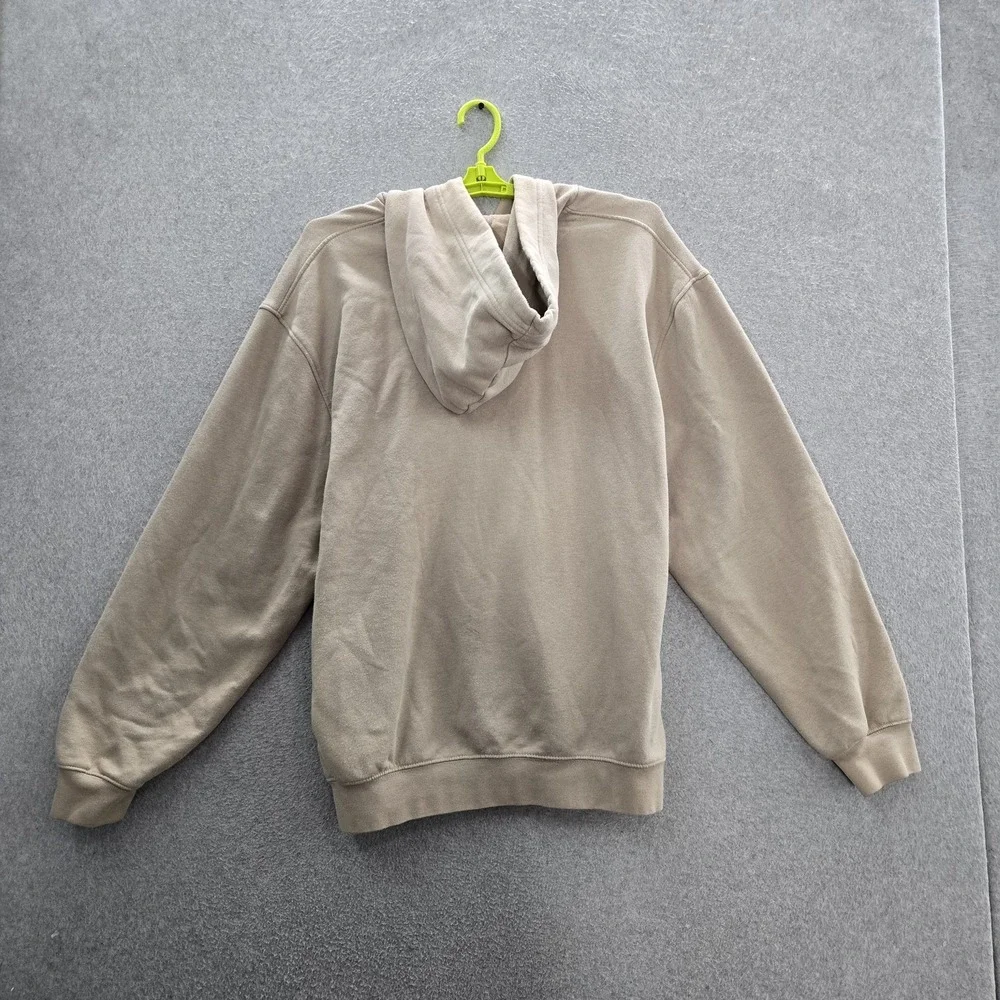 VINTAGE‎ Nike Men Hoodie XL Beige Y2K Mini Swoosh Logo Embroidered Pullover